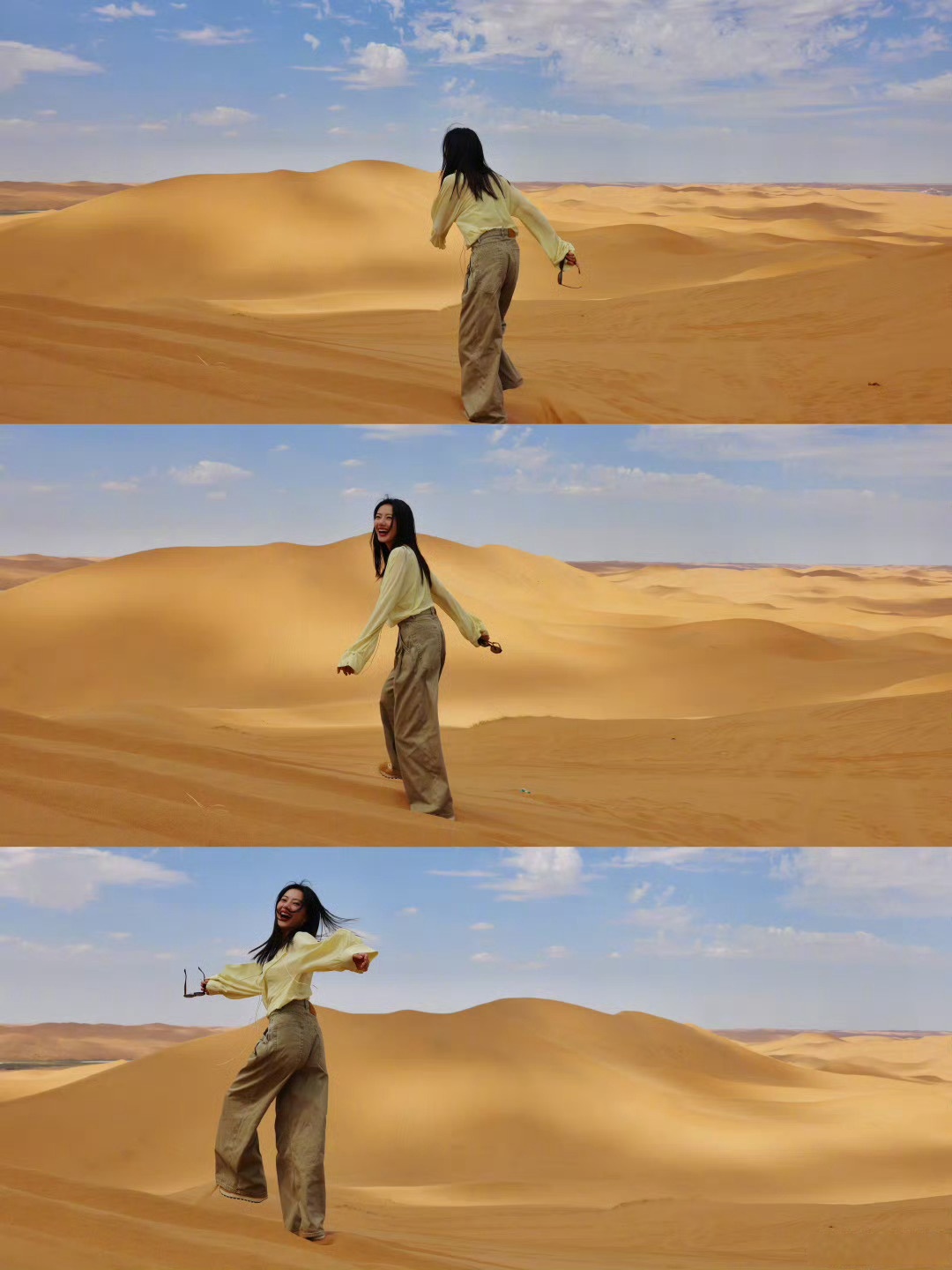 高圆圆旅行松弛感# 被高圆圆最近的旅行随拍治愈  每一张都散发着