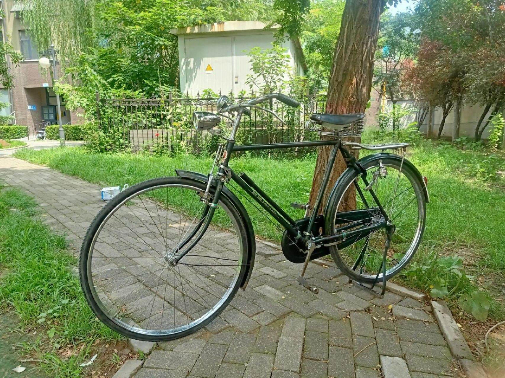 老式自行车 凤凰spb25型 1967年墨绿色凤凰spb25型,此车为当时的英制
