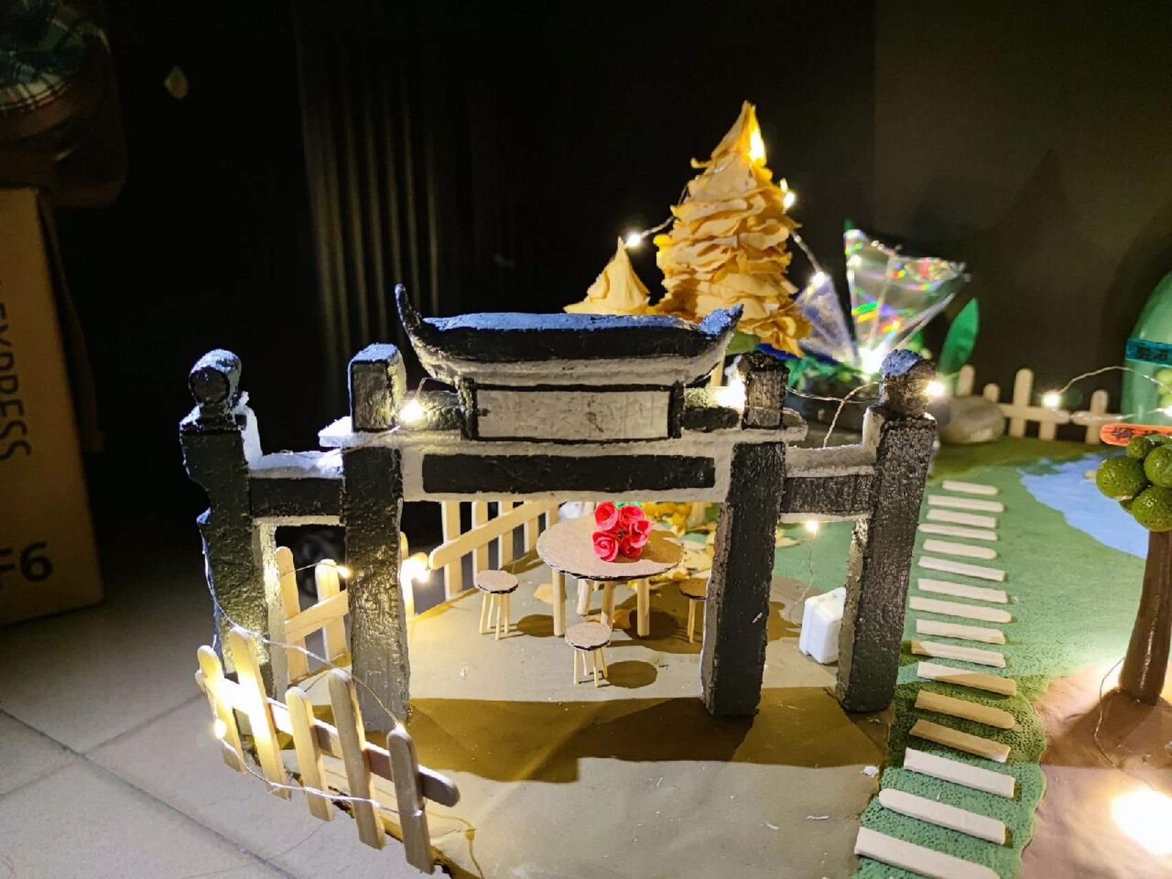 超轻黏土手工主题作品我的家乡 主题《我爱我家乡》主要材料是超轻