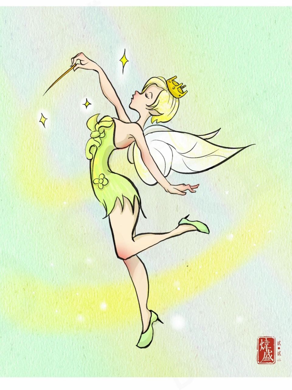 原创简笔画|🧝‍♀️精灵仙子 angela baby最近的🧚‍