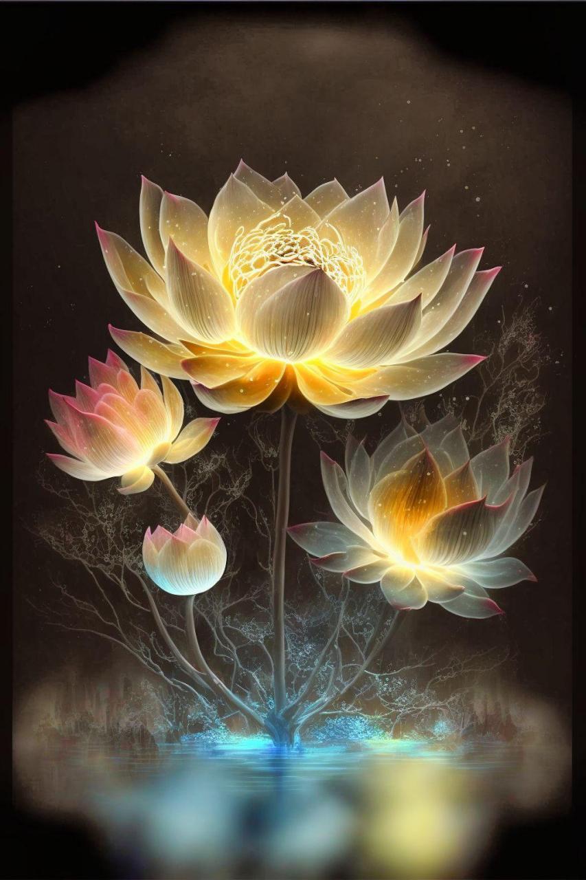 功德金莲.金色莲花,佛光普照,佛缘,2023试试这个壁纸!