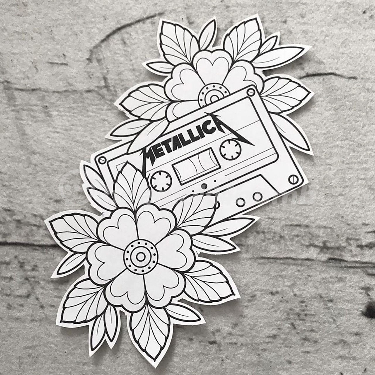 oldschool手稿线条丨欧美传统纹身 96欧美传统纹身线条手稿,拼接