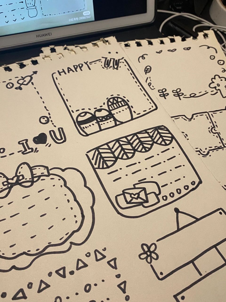 环创 手帐 边框简笔画素材(二) 续集26615来咯