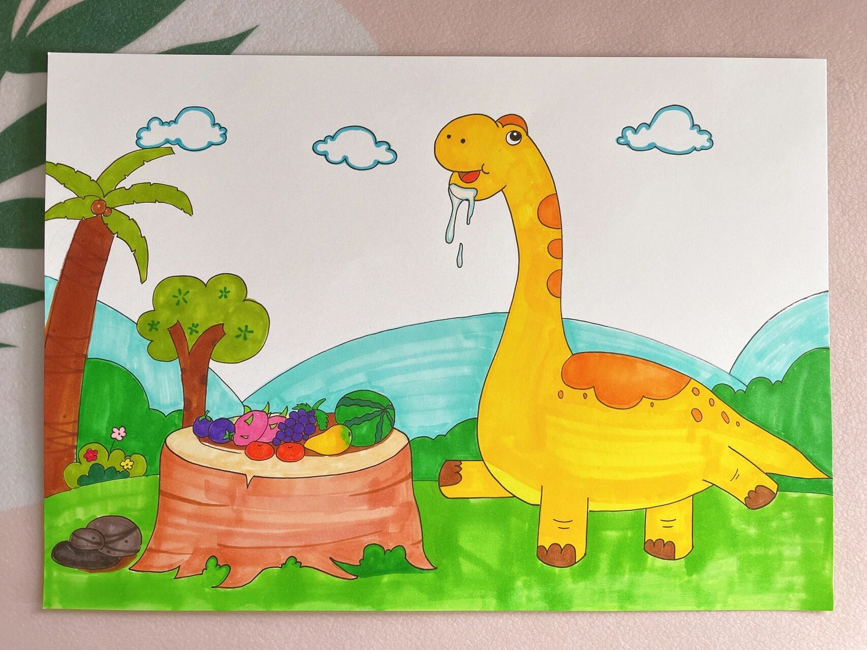 恐龙儿童画系列|腕龙|原创6 - 希望你一直开心 无论和谁,无论何时 无