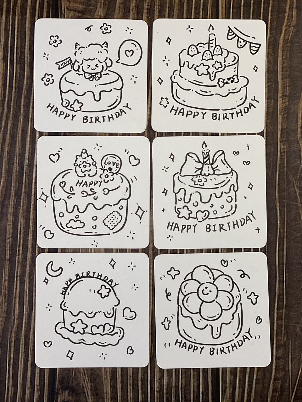 简笔画|送朋友生日礼物必备可爱小蛋糕贺卡 前面画了很多组星座主题