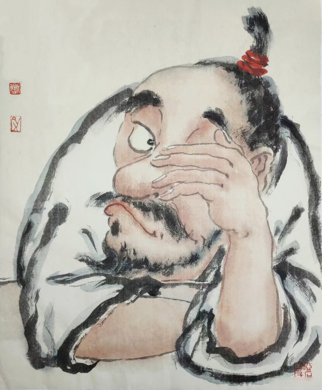 石僧老师人物作品#艺术##国画