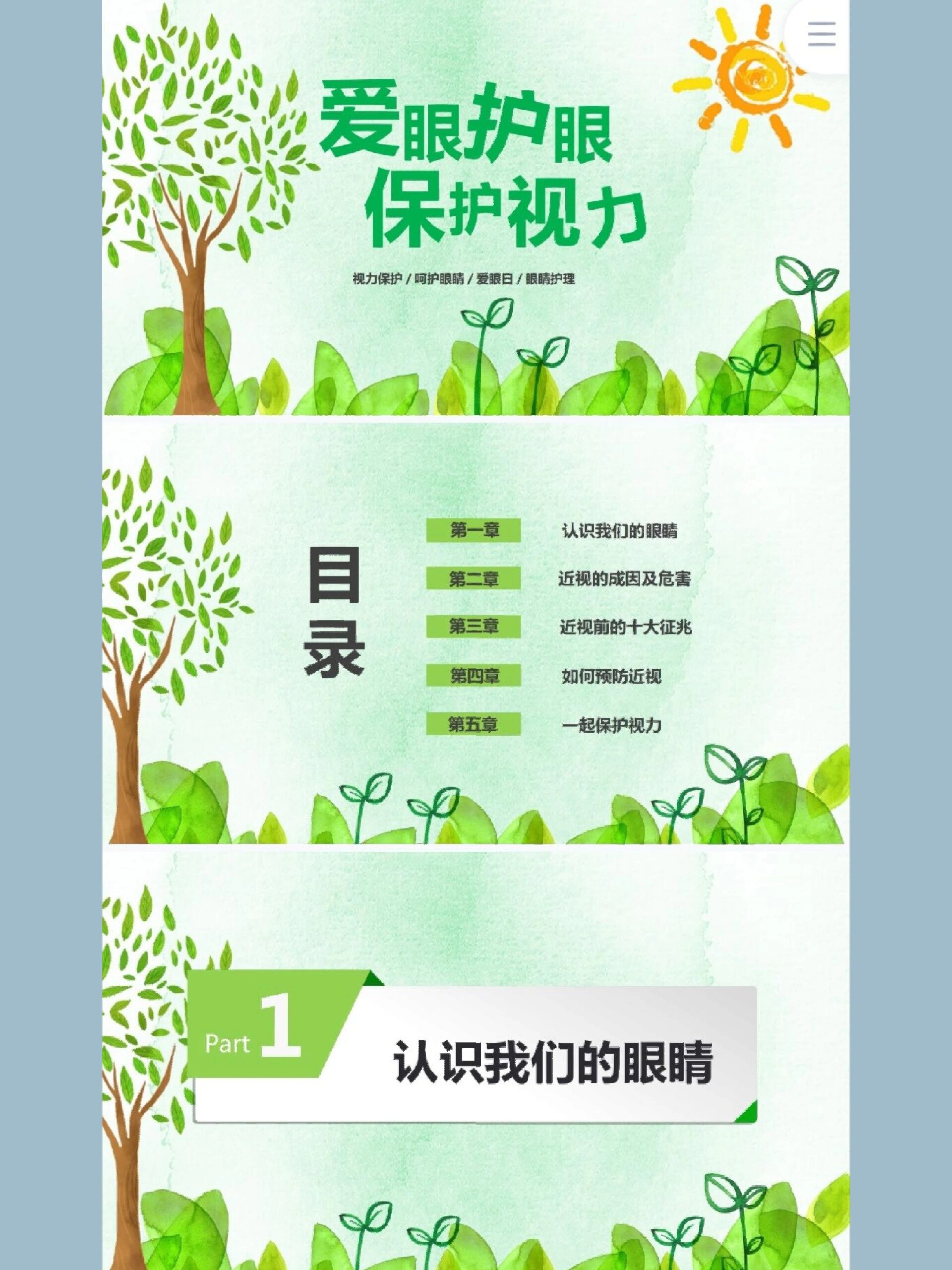 爱眼护眼保护视力主题班会ppt