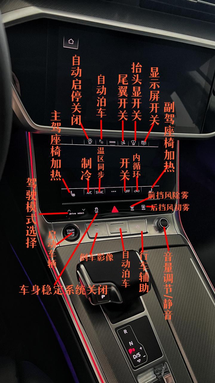 奥迪a7按键使用说明介绍,快收藏好转发给你的家人朋友们吧~#奥迪a7
