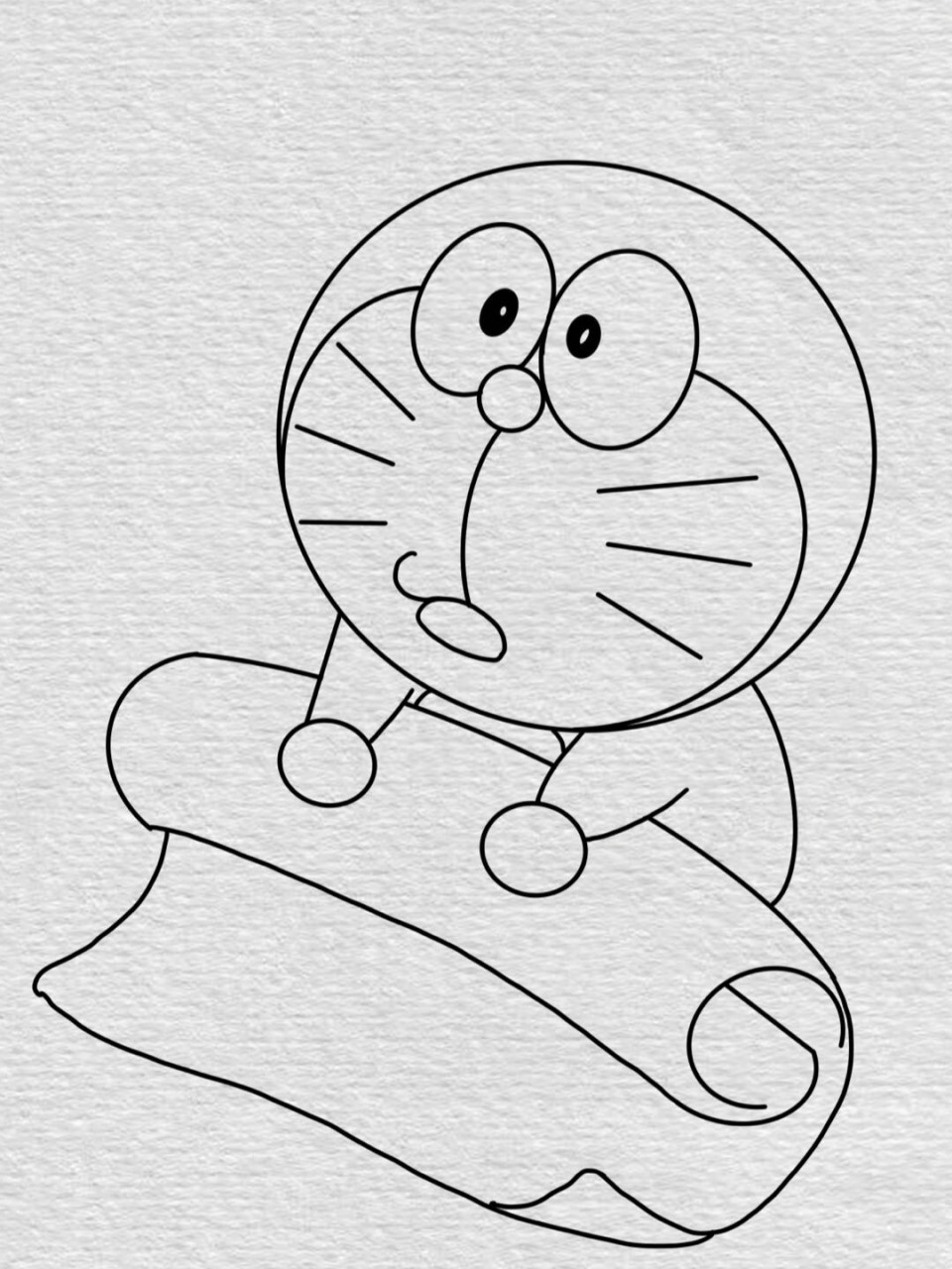 哆啦a梦简笔画教程已附色(85) 最近太忙啦,往后每天要挤出一点点时间