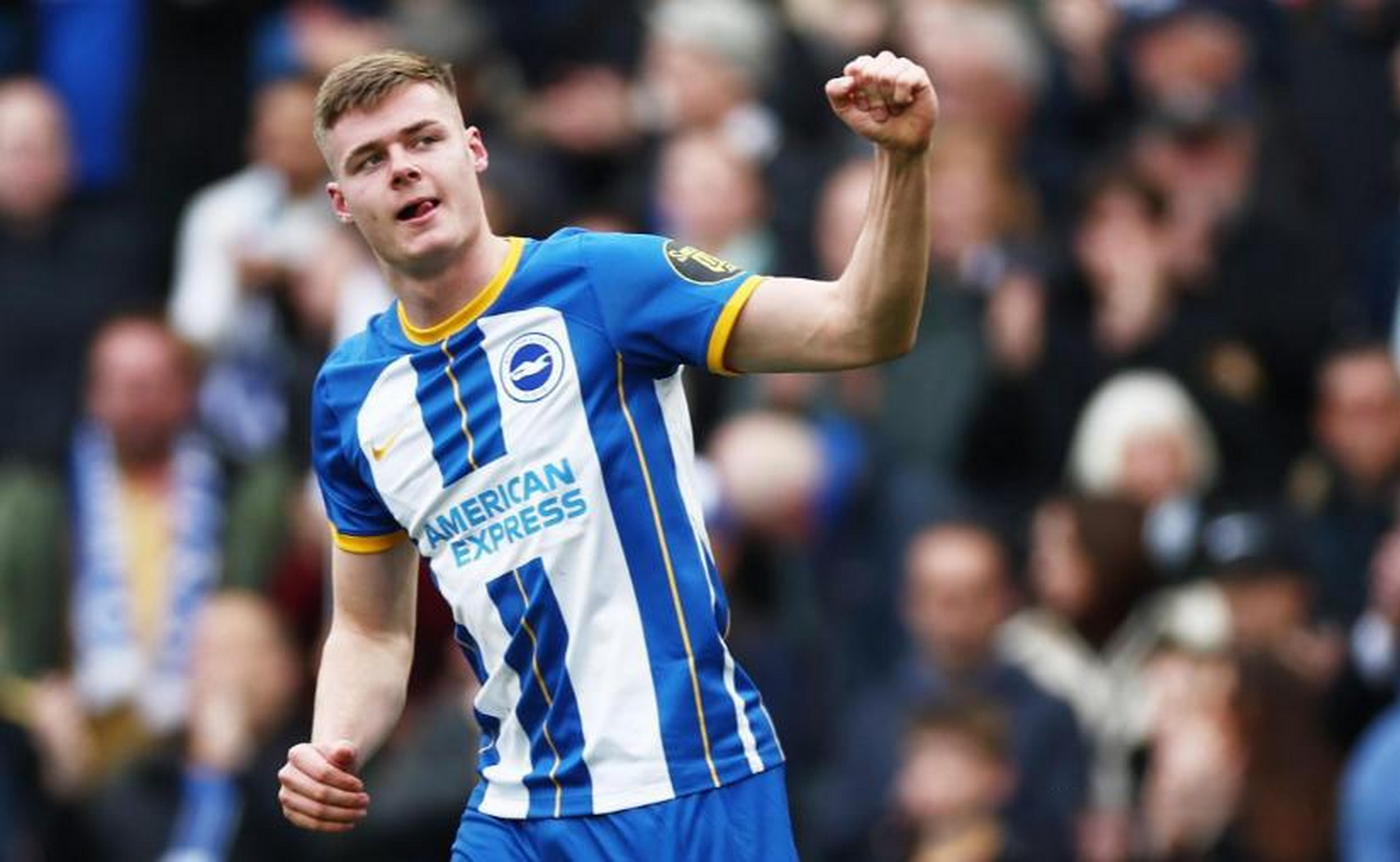 据《每日邮报》报道,曼联 今夏有意布莱顿 18岁前锋弗格森 .