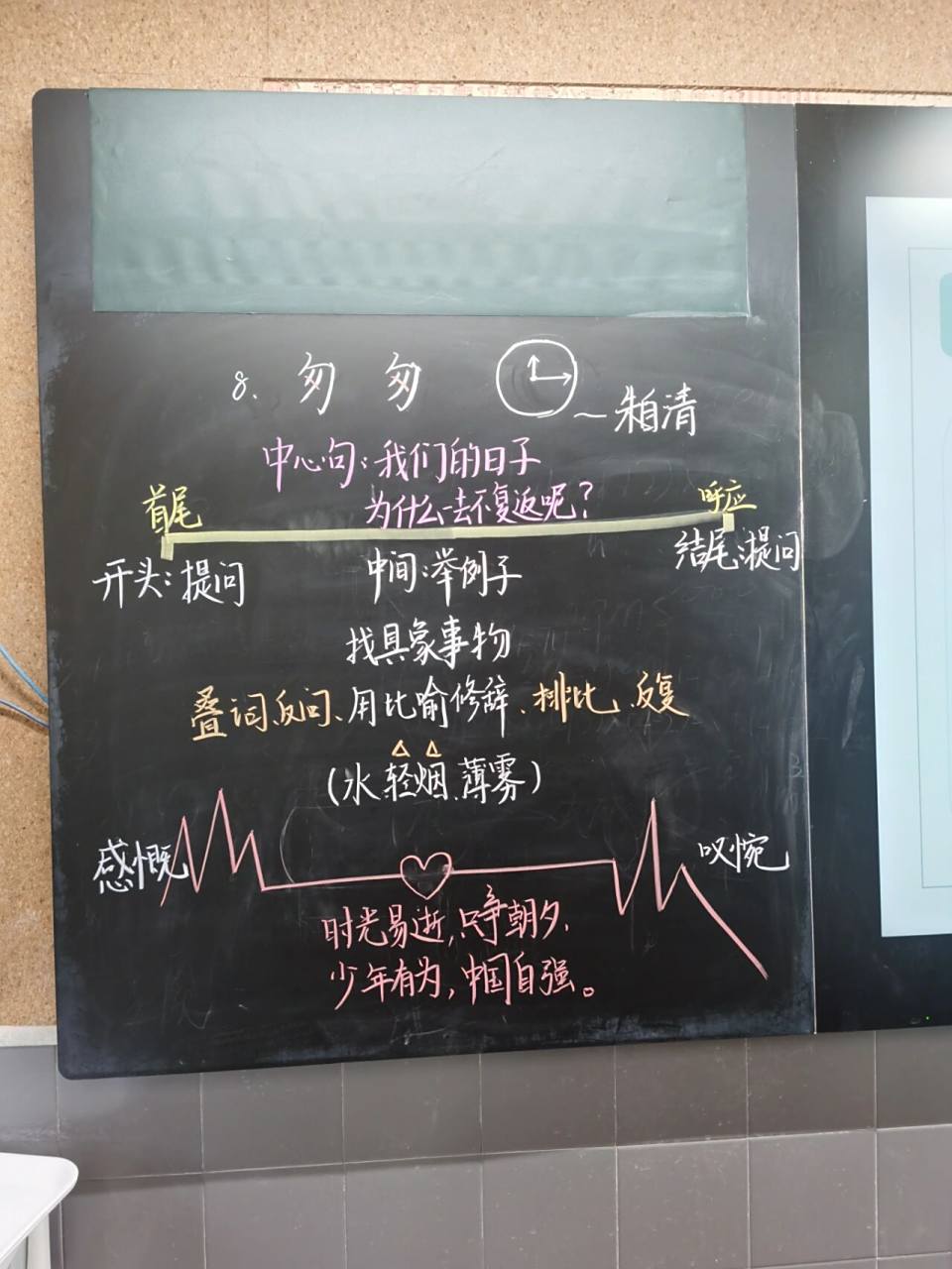 统编语文六下第8课《匆匆》板书设计 1.