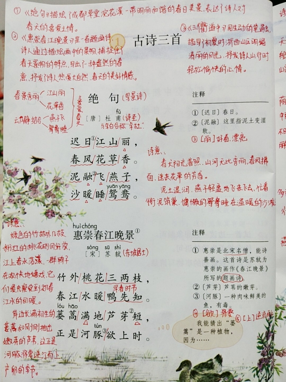 三年级下册第一课课堂笔记 新学期开始啦~宝贝们一起加油吧!