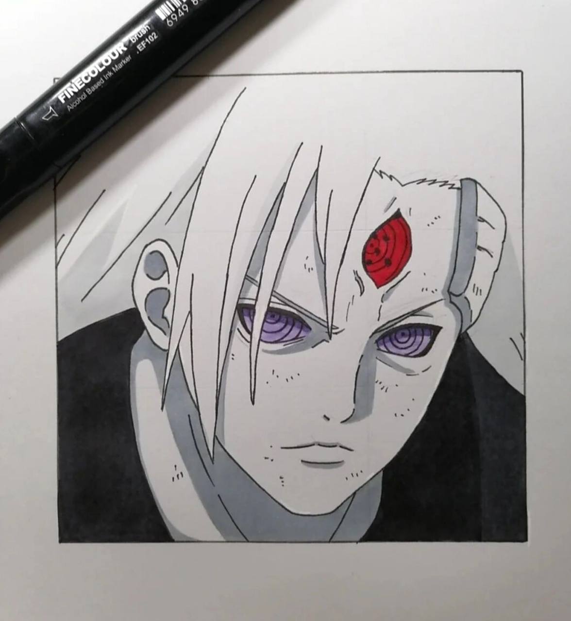 宇智波斑手绘教程 宇智波斑