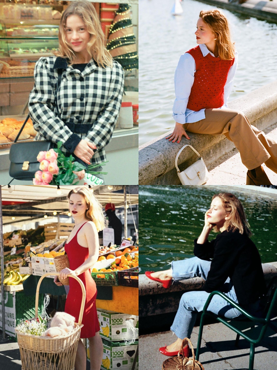 法国博主camilleyolaine穿搭合集,复古法式风情!