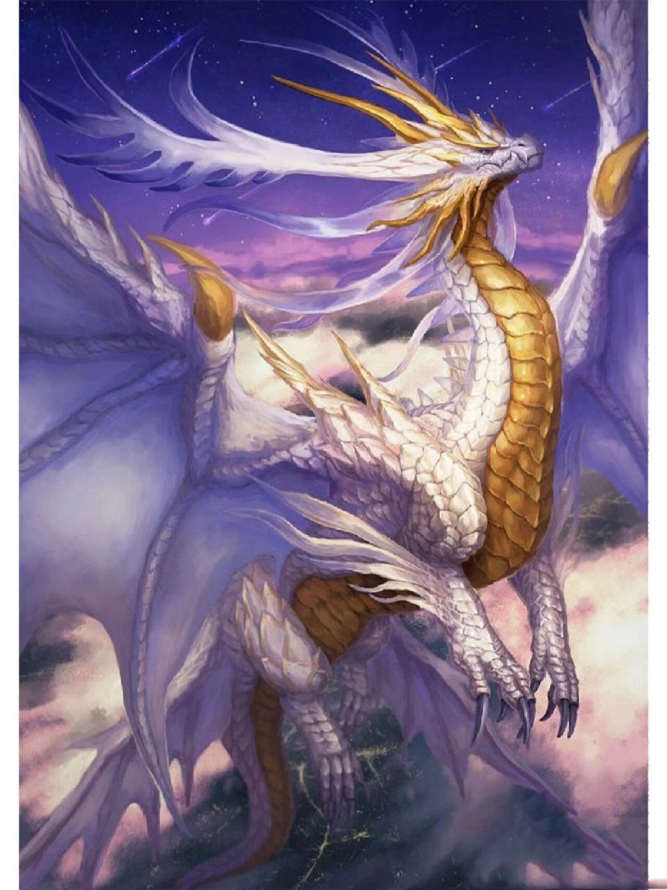 自创魂兽 姓名:冰霜星雨龙 等级:十万年魂兽 性别:雌性 身份:冰霜龙族