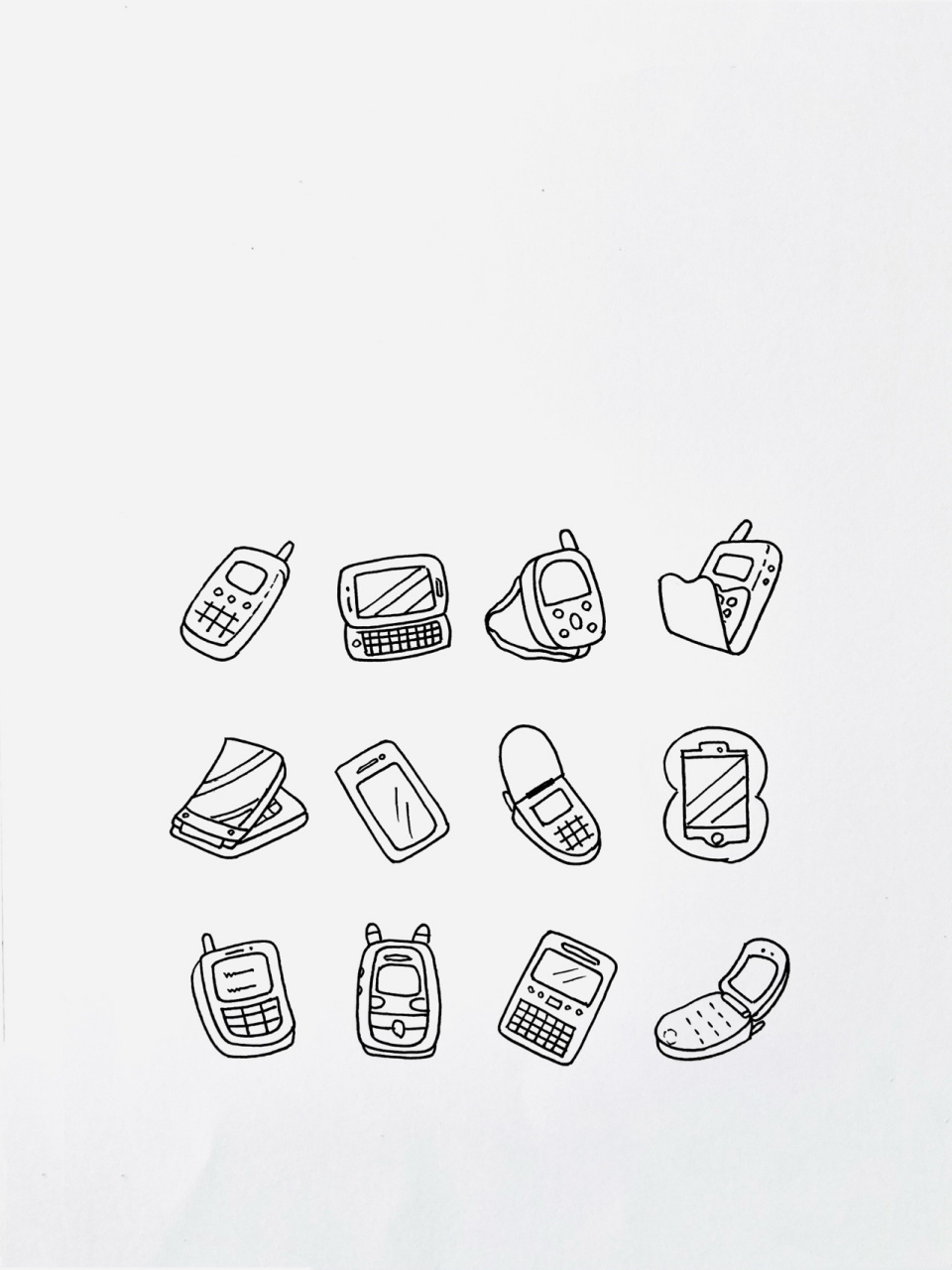 【简笔画】手机📱 分享一组简笔画 平时拿在手中最久的就是它们啦
