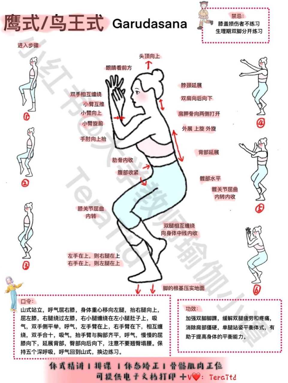 鸟王式瑜伽体式讲解图片