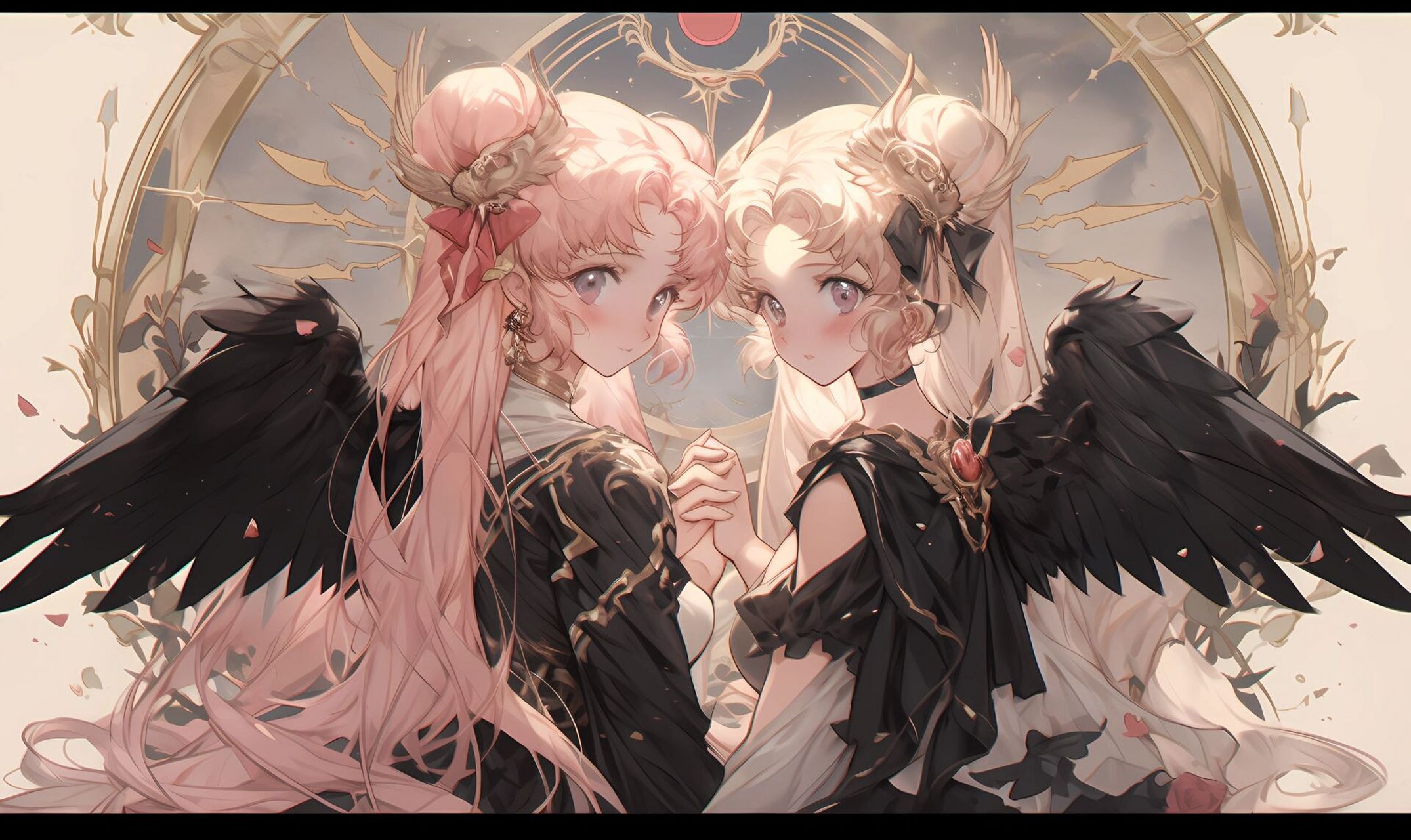 电脑壁纸|美少女战士|黑翼双生  三联7715取图