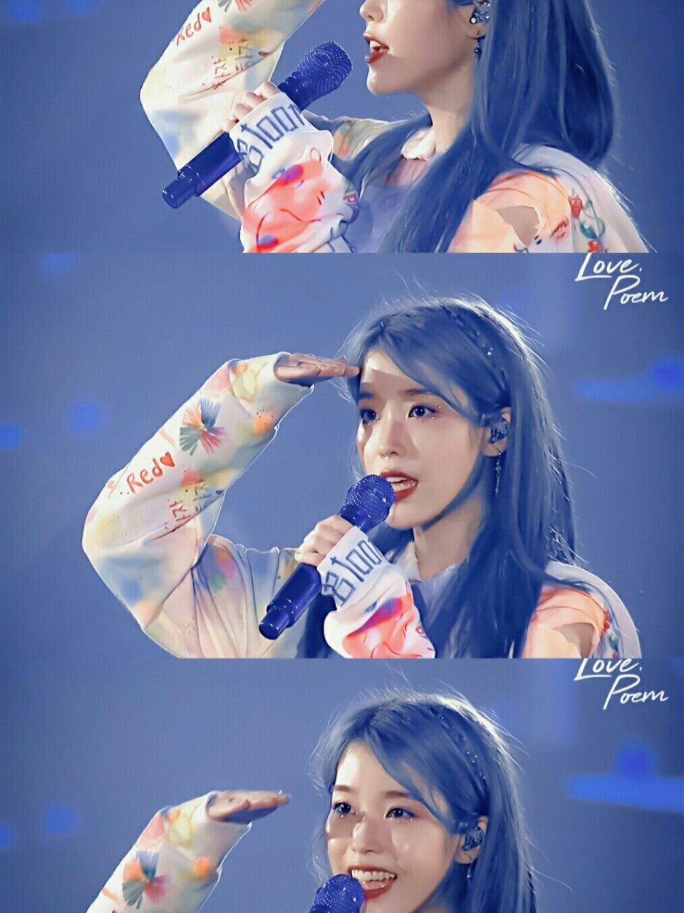 iu蓝色系演唱会壁纸高清 作为blink觉得iu很好看的壁纸 有没有人喜欢