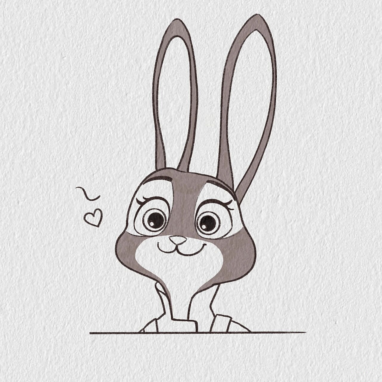 兔子警官 朱迪简笔画