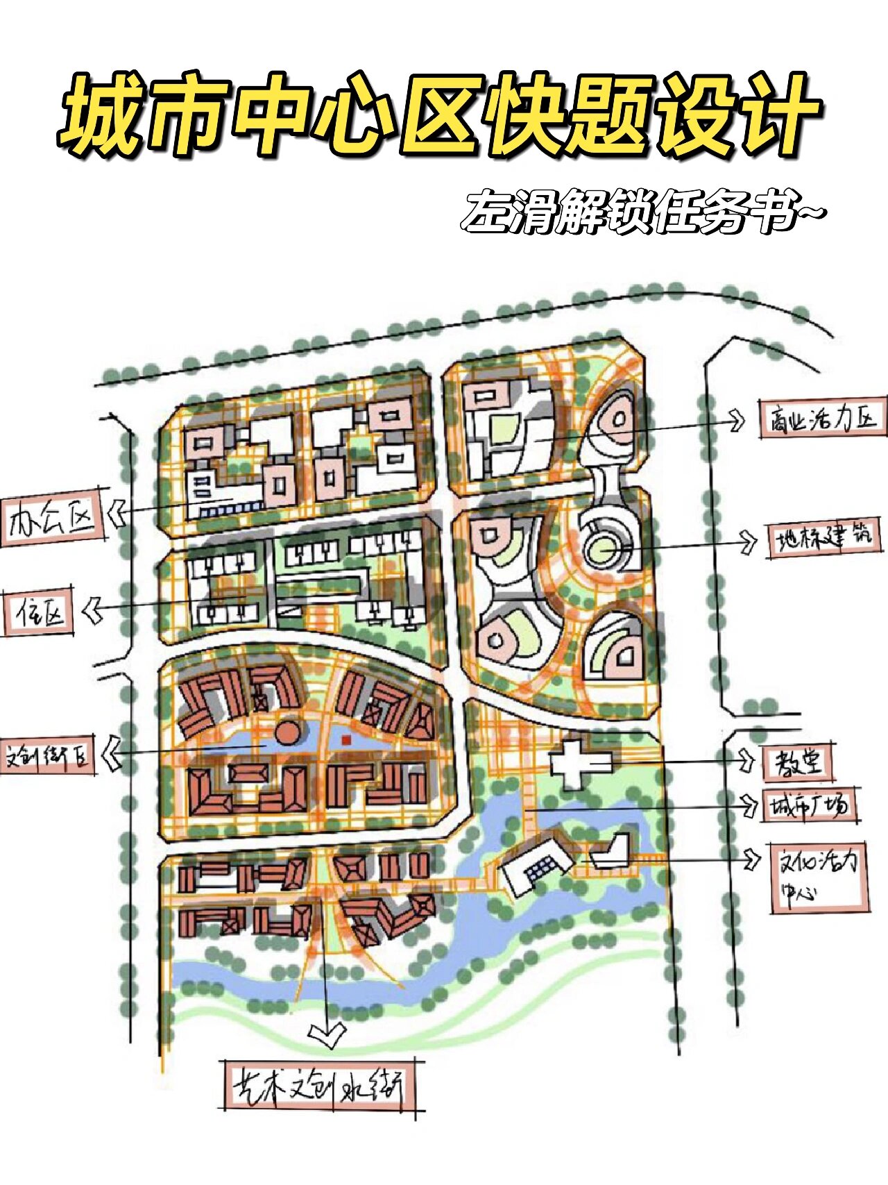 附任务书✅城市中心区规划设计快题