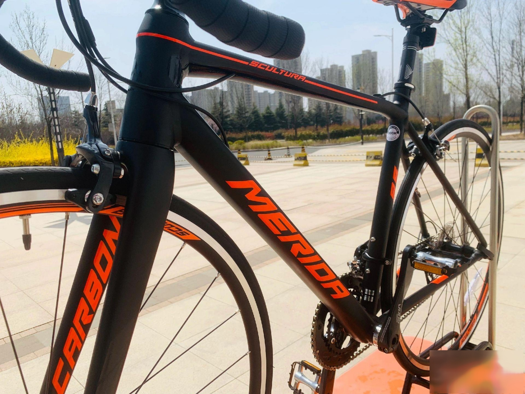 全新到货美利达斯特拉95,哑光黑橙配色,不可多求的52码,有兴趣的小