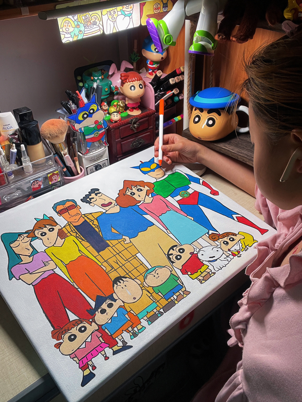 蜡笔小新全家福大海报 一直很喜欢官方的这张图片就把他画下来了 这次