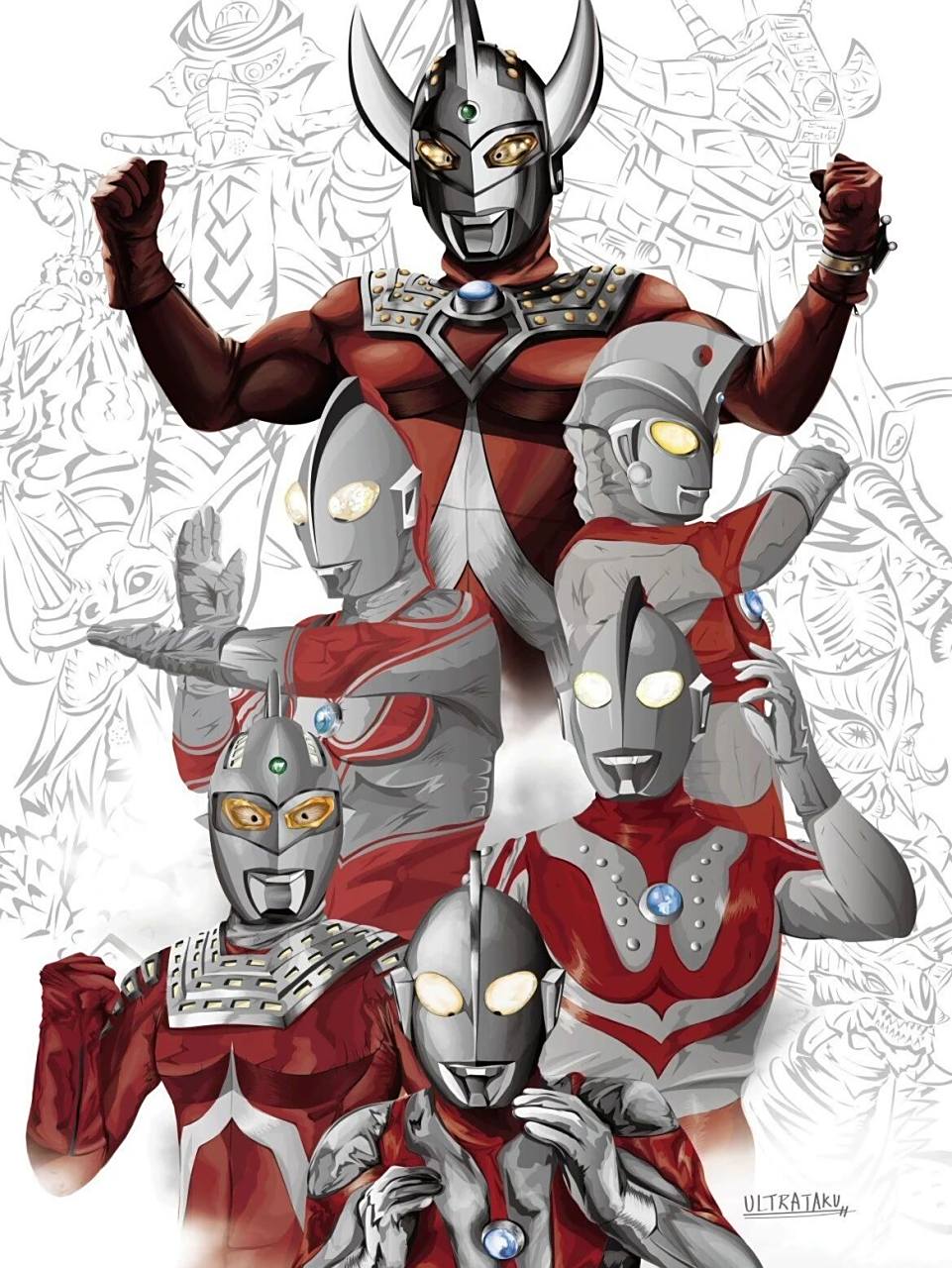 壁纸 | 第一弹:奥特六兄弟!