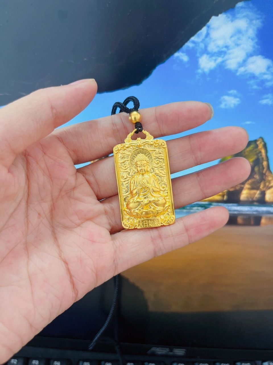 黄金十二生肖猴本命佛 大日如来佛 黄金生肖猴本命佛吊坠, 大日如来佛