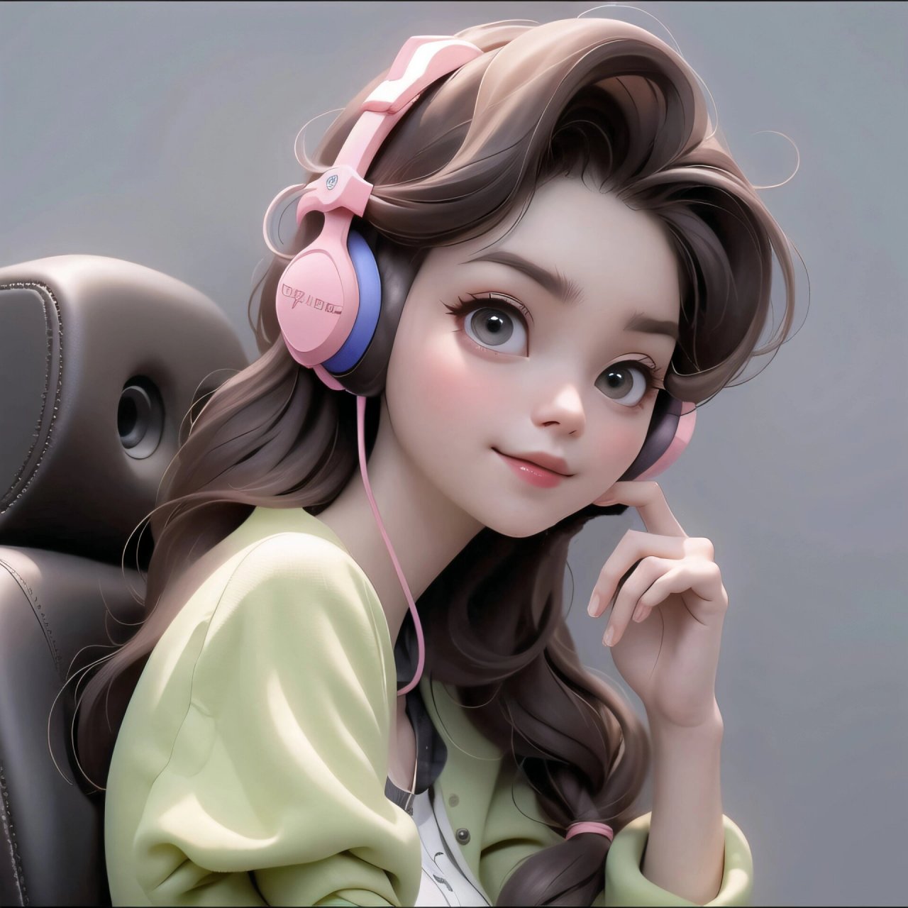 戴耳机95的小姐姐7815迪士尼公主风格女生头像 原创图片93