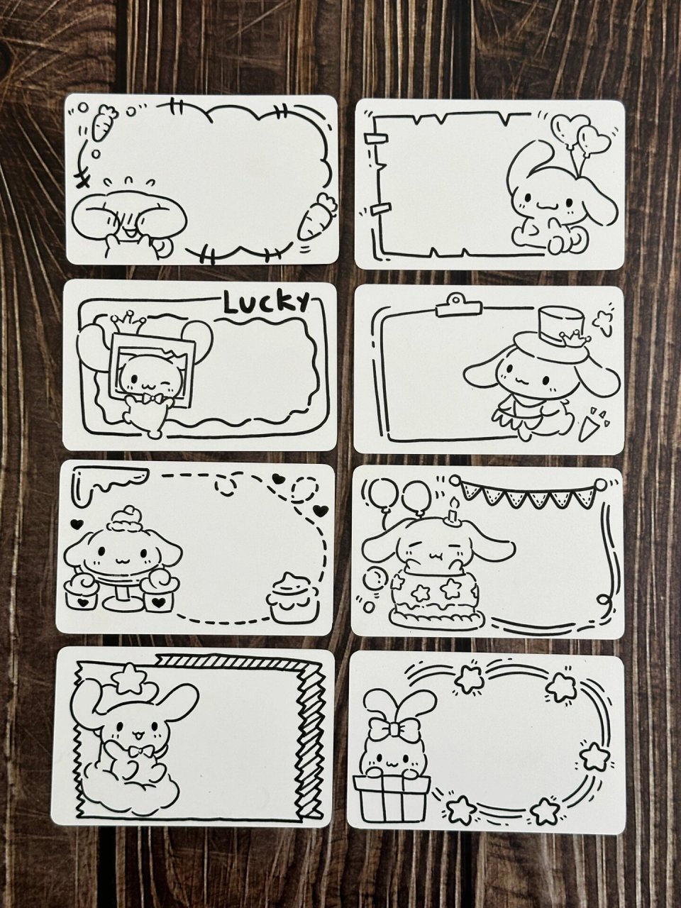 简笔画|玉桂狗边框素材|手帐手抄报边框必备