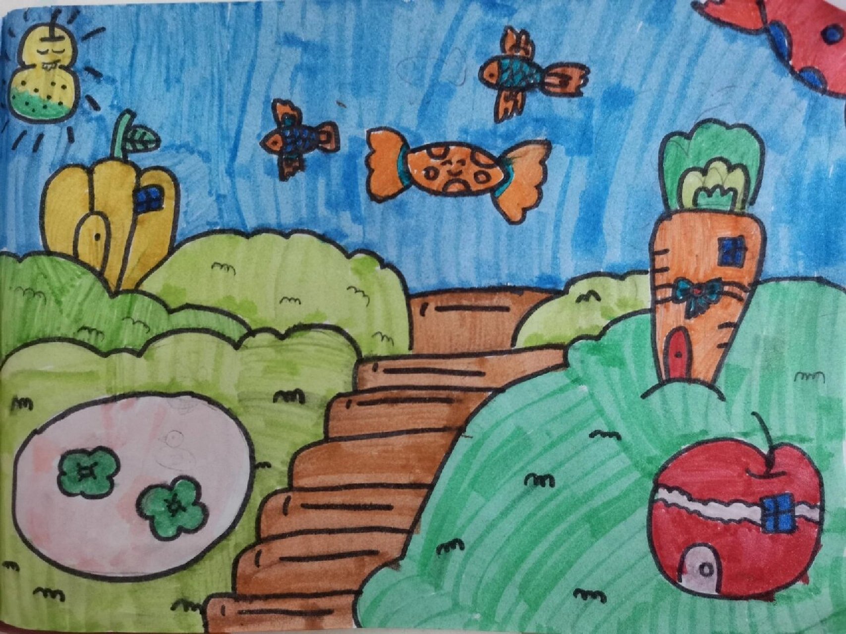 《这个地方有点怪》 湘教版四年级上册美术