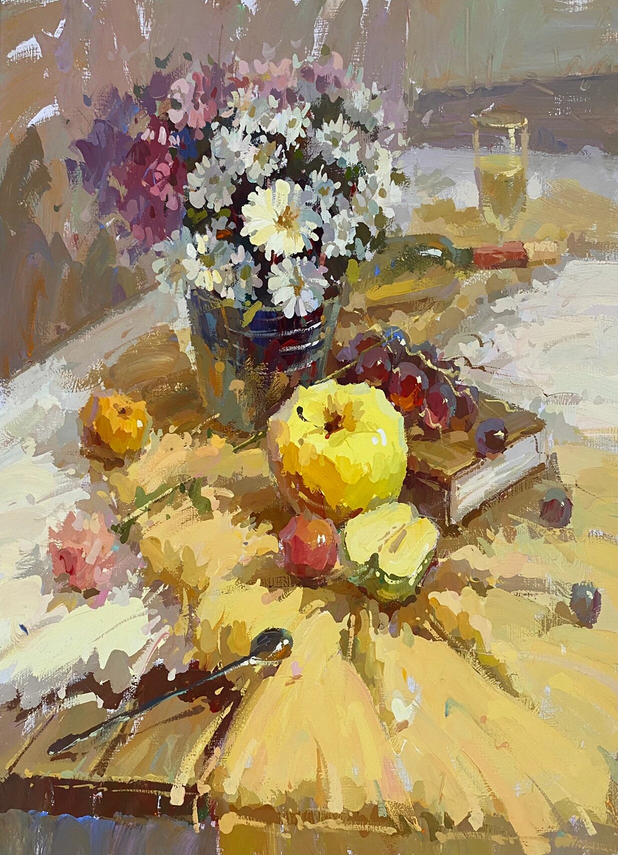 色彩静物花卉 小雏菊步骤图