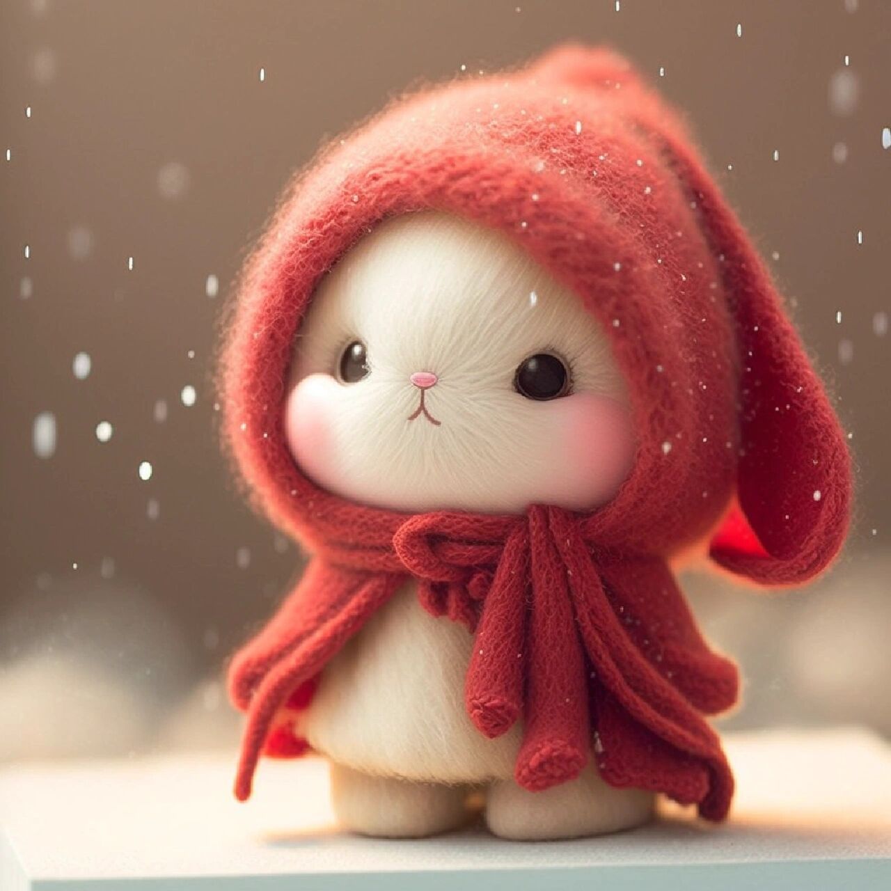 红红火火的仙女兔 上次发了白色的仙女兔,红色版也来啦,超级适合用来