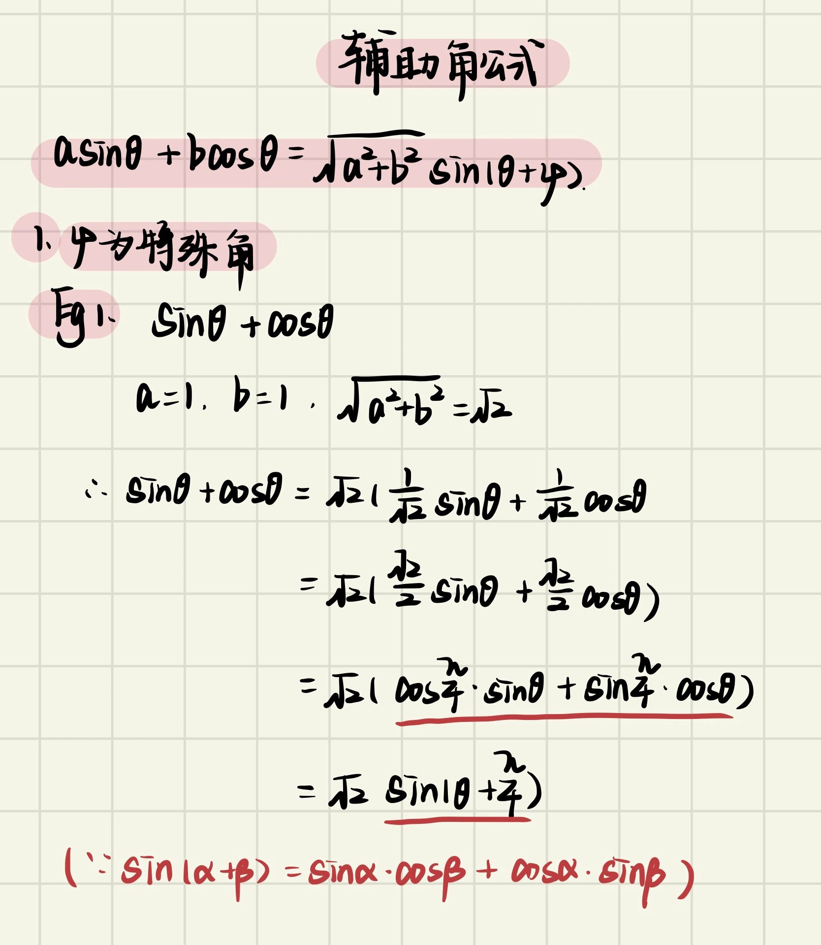 辅助角公式大全图片图片