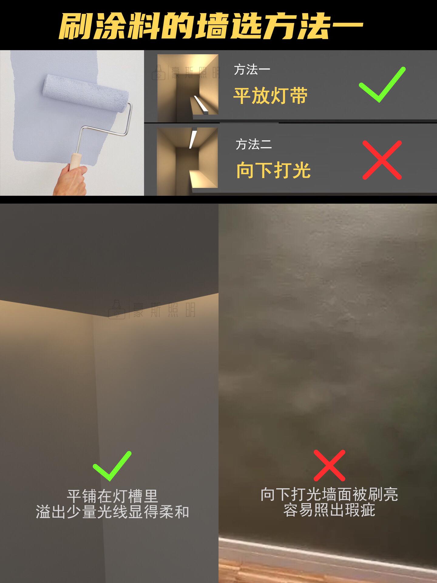 在悬浮吊顶里装灯带 有两种办法 1方法一平放