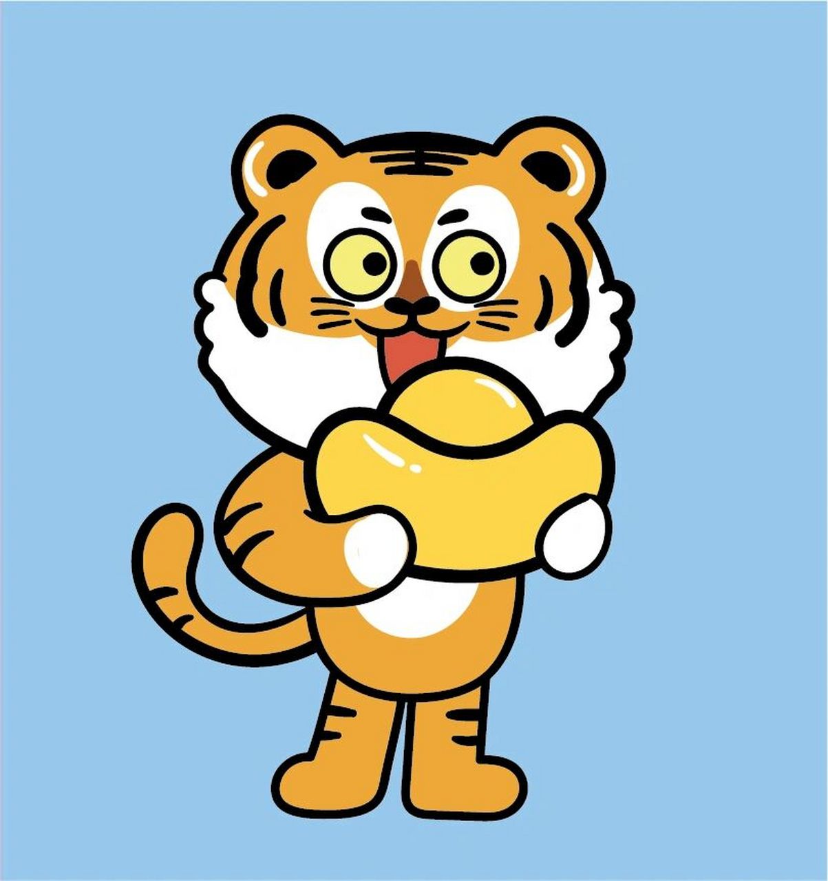 虎宝宝过新年红包卡通可爱小老虎ip形象 哆啦虎——微信表情包可下载
