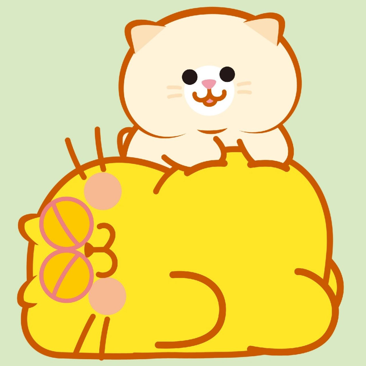 情侣头像捏捏jio揉肚子 打打闹闹两小胖猫