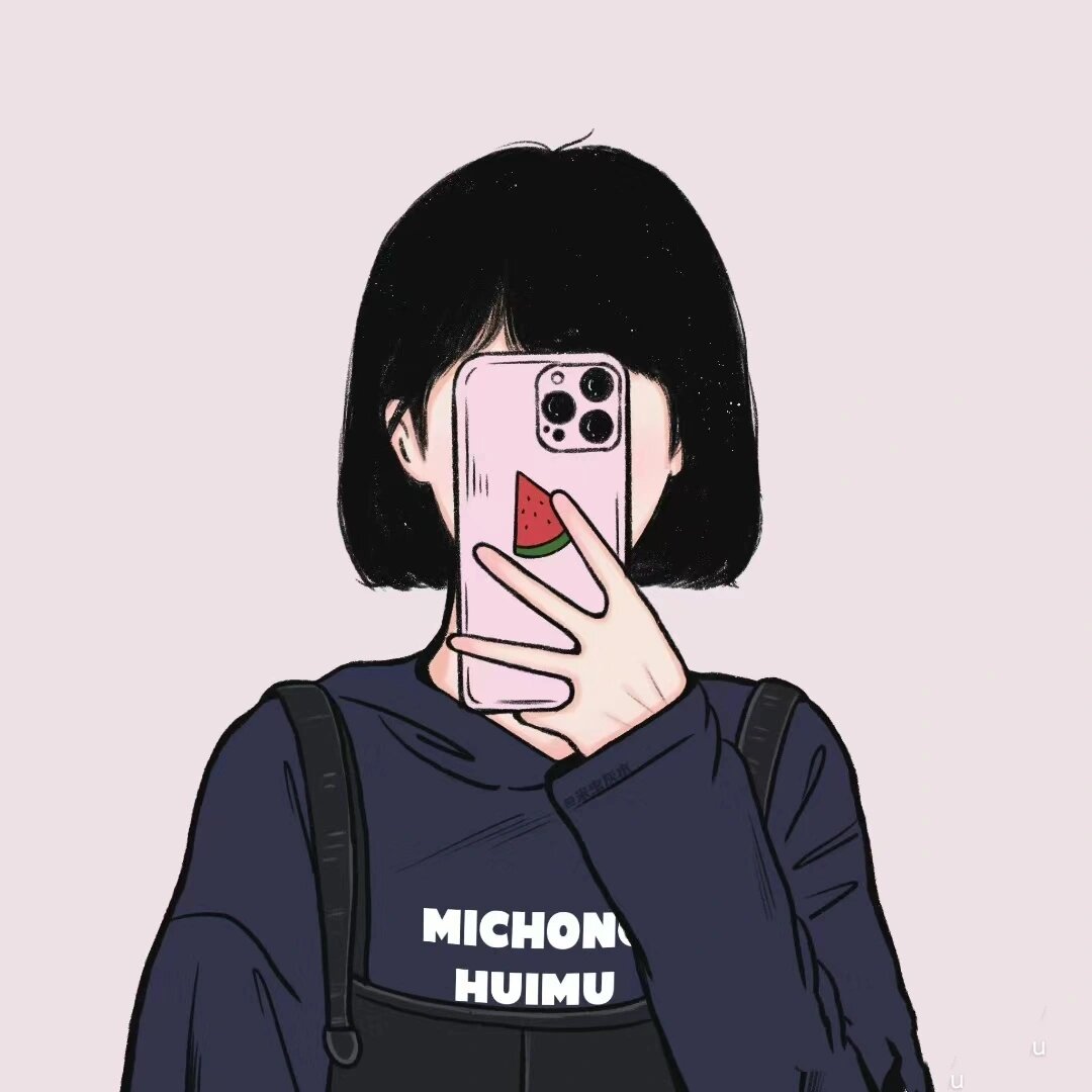 短发女生卡通头像