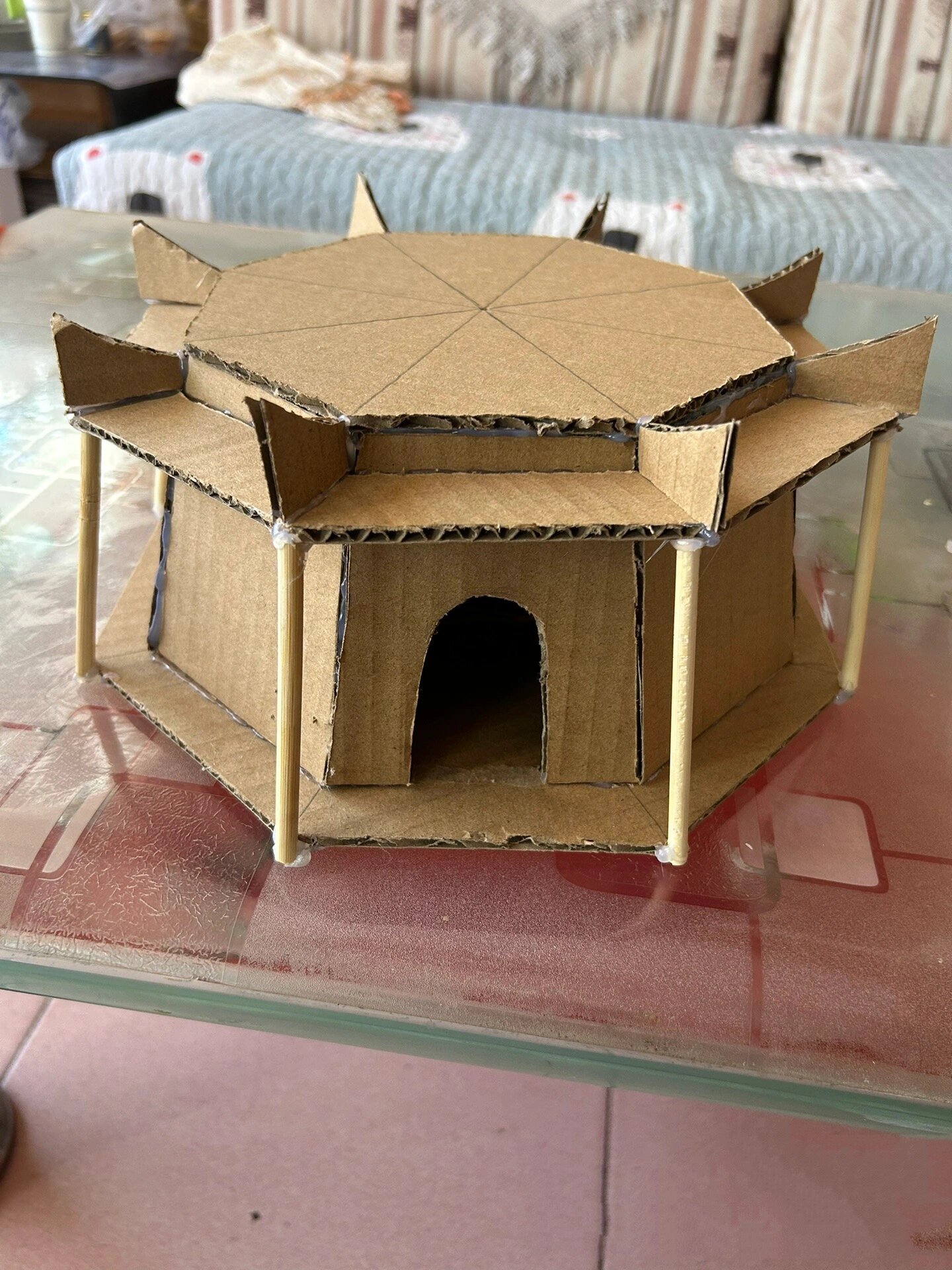 硬纸板制作古建筑