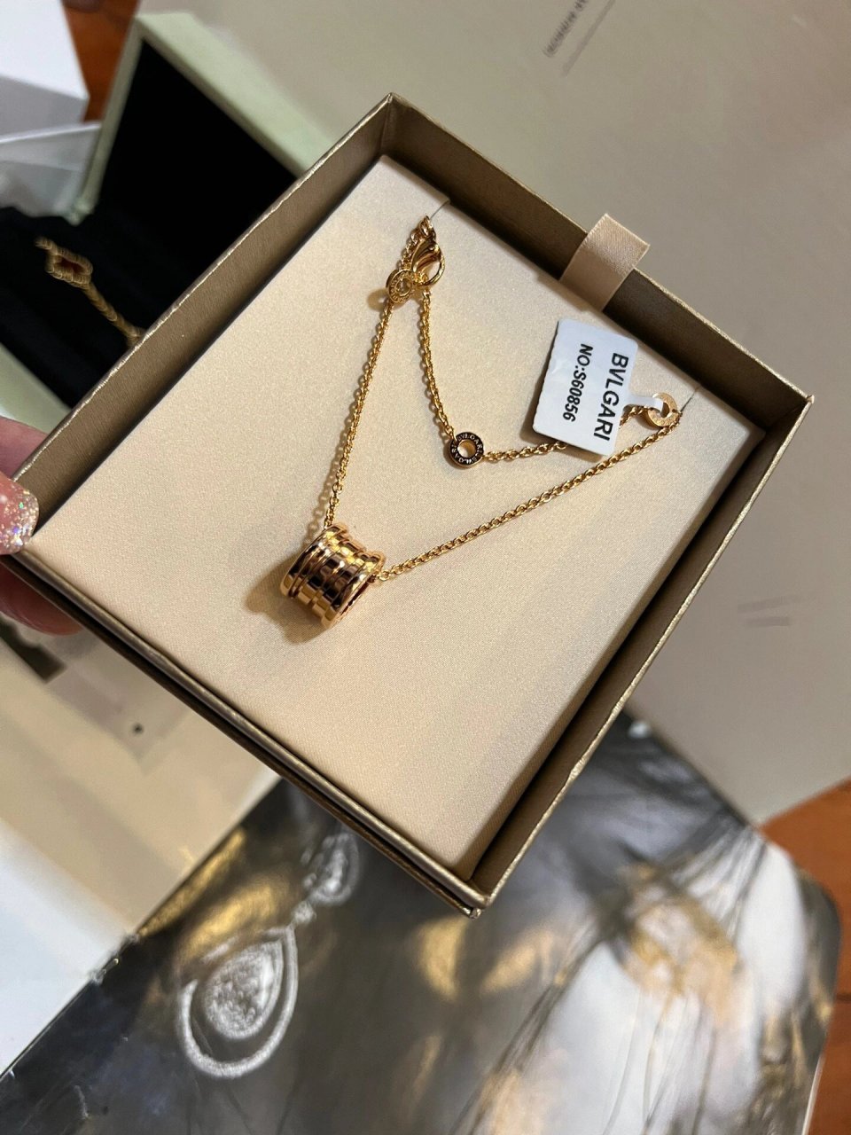 宝格丽 弹簧18k玫瑰金项链 不掉色