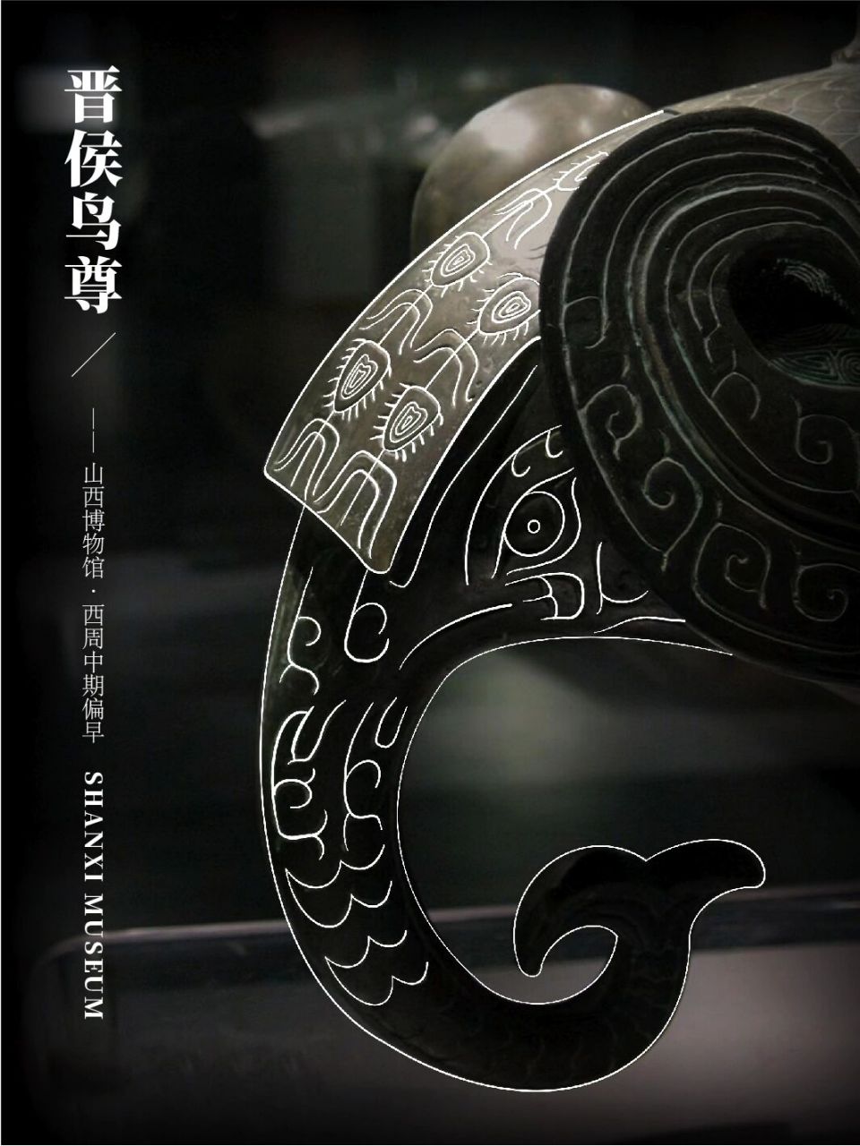 传统美学|青铜纹样|镇馆之宝—晋侯鸟尊 7915中文名称:晋候鸟尊