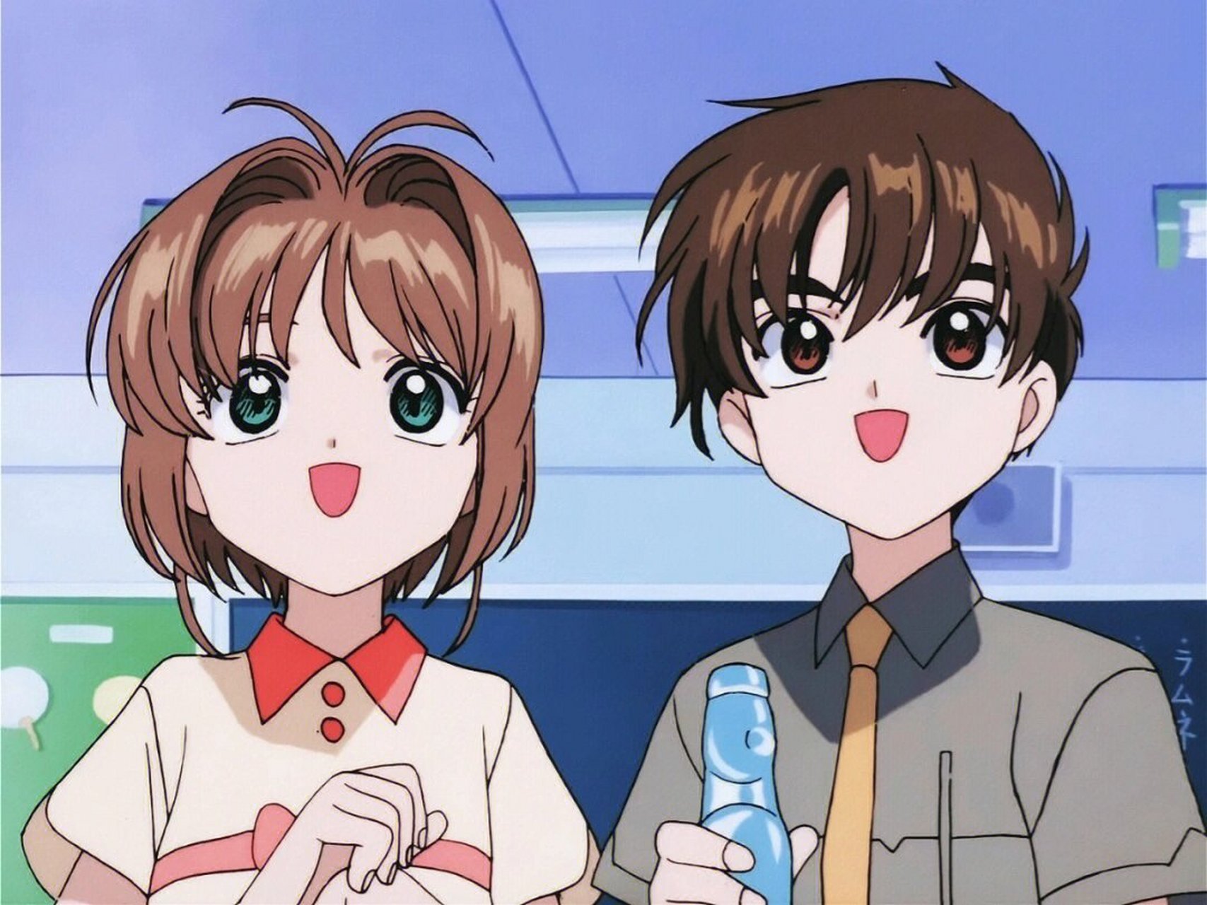 动漫情侣背景图 小樱和小狼,超甜的一对cp