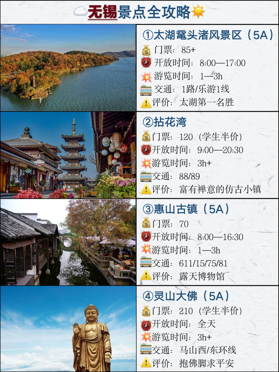 无锡旅游景点详情94//概况 景点介绍:无锡景点相对集中在市区内的两