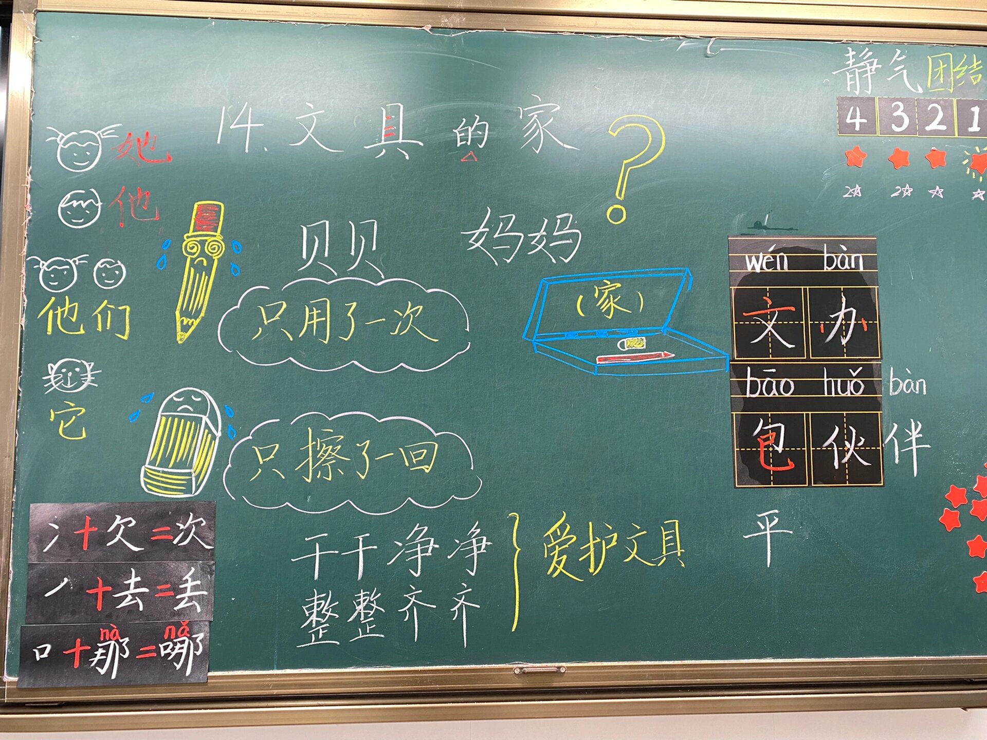 《文具的家板书设计 #一年级语文下册# #一年级语文