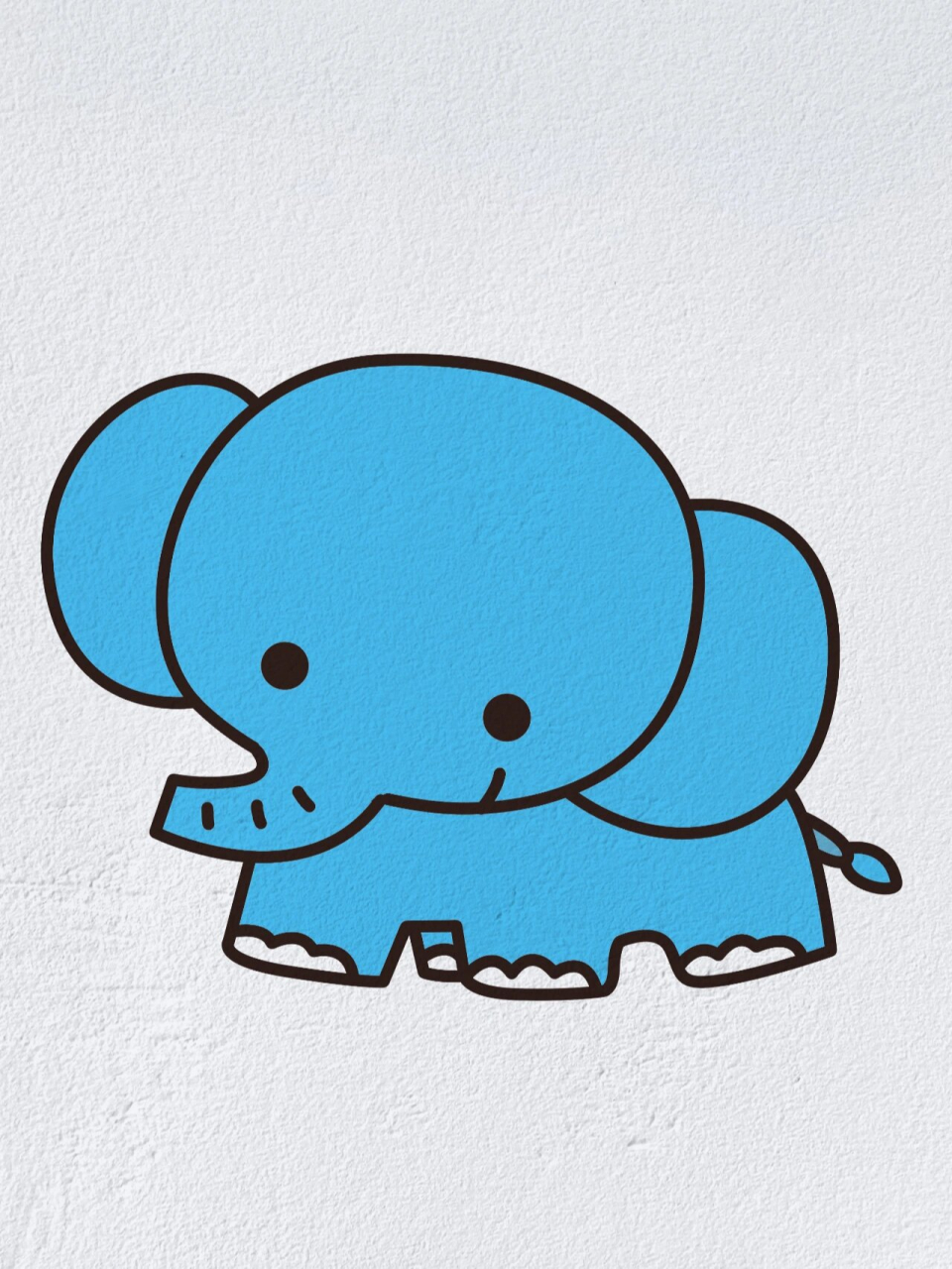 动物简笔画之可爱的小象(内附过程图)