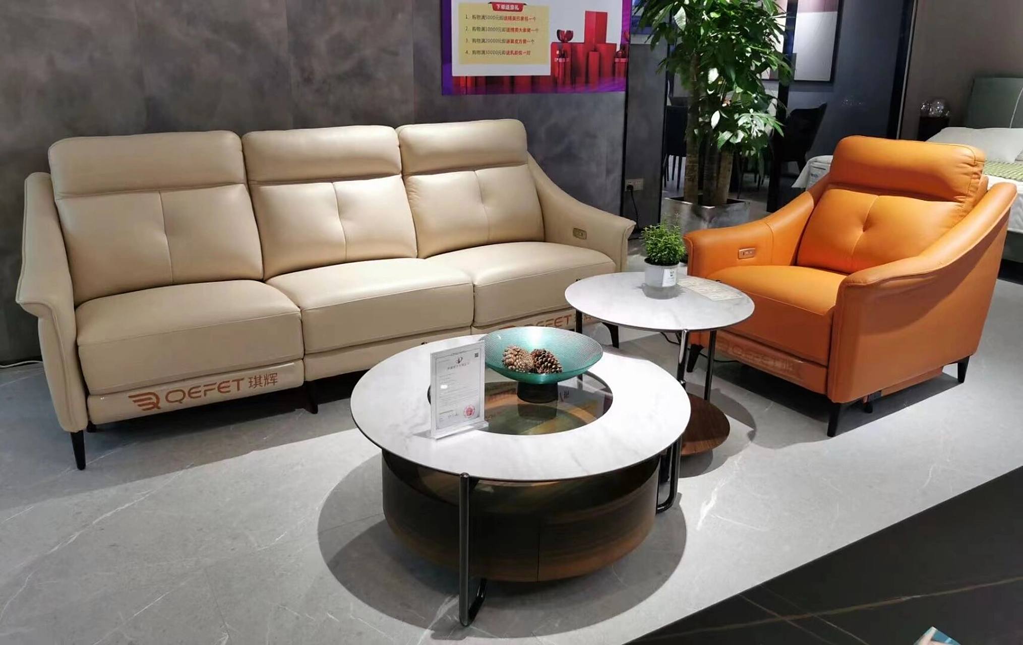 自贡百丽家具～琪辉真皮功能沙发 广东琪辉真皮功能沙发,款式新颖时尚