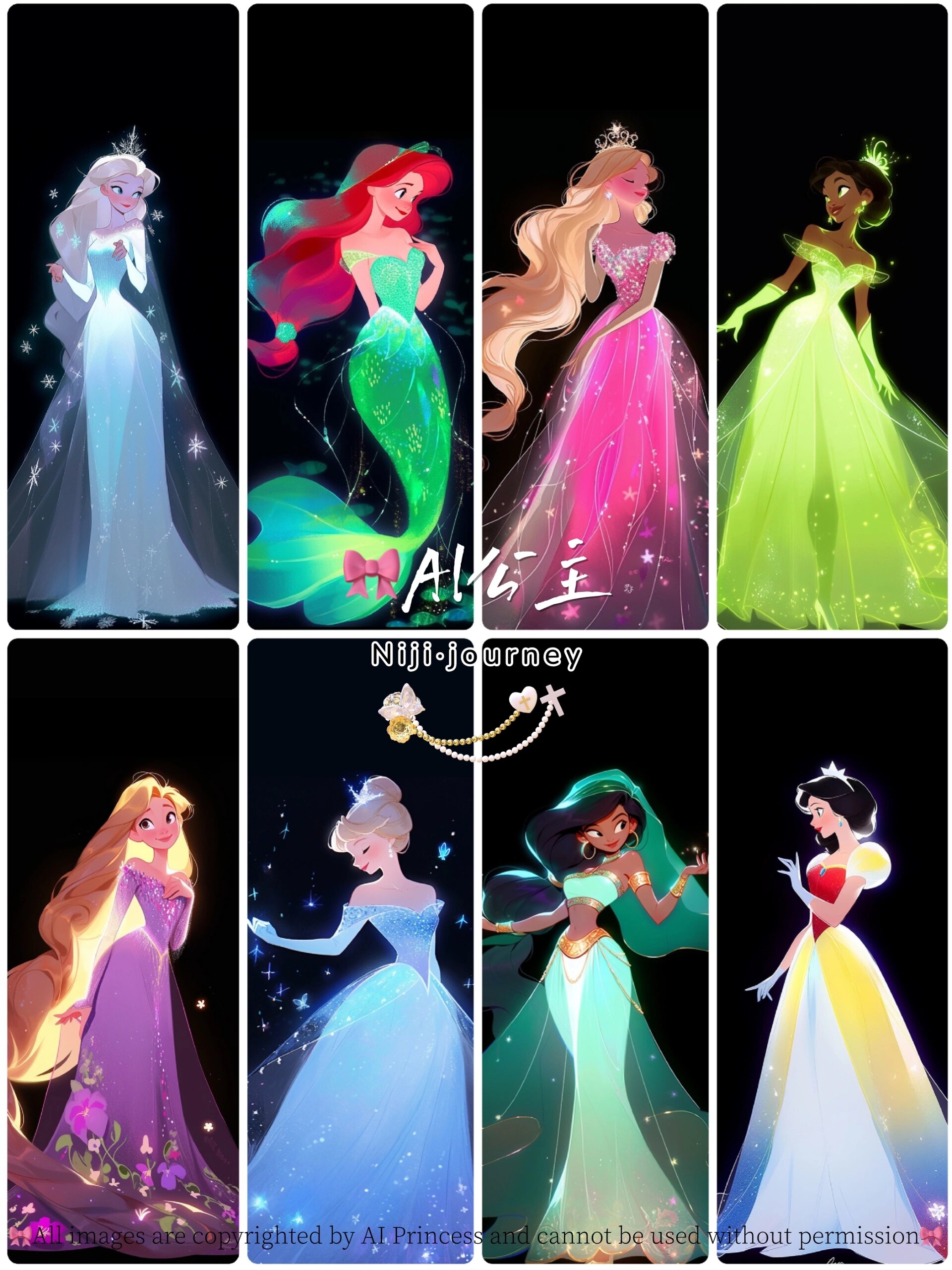 你说公主请发光•迪士尼荧光系列•壁纸手机