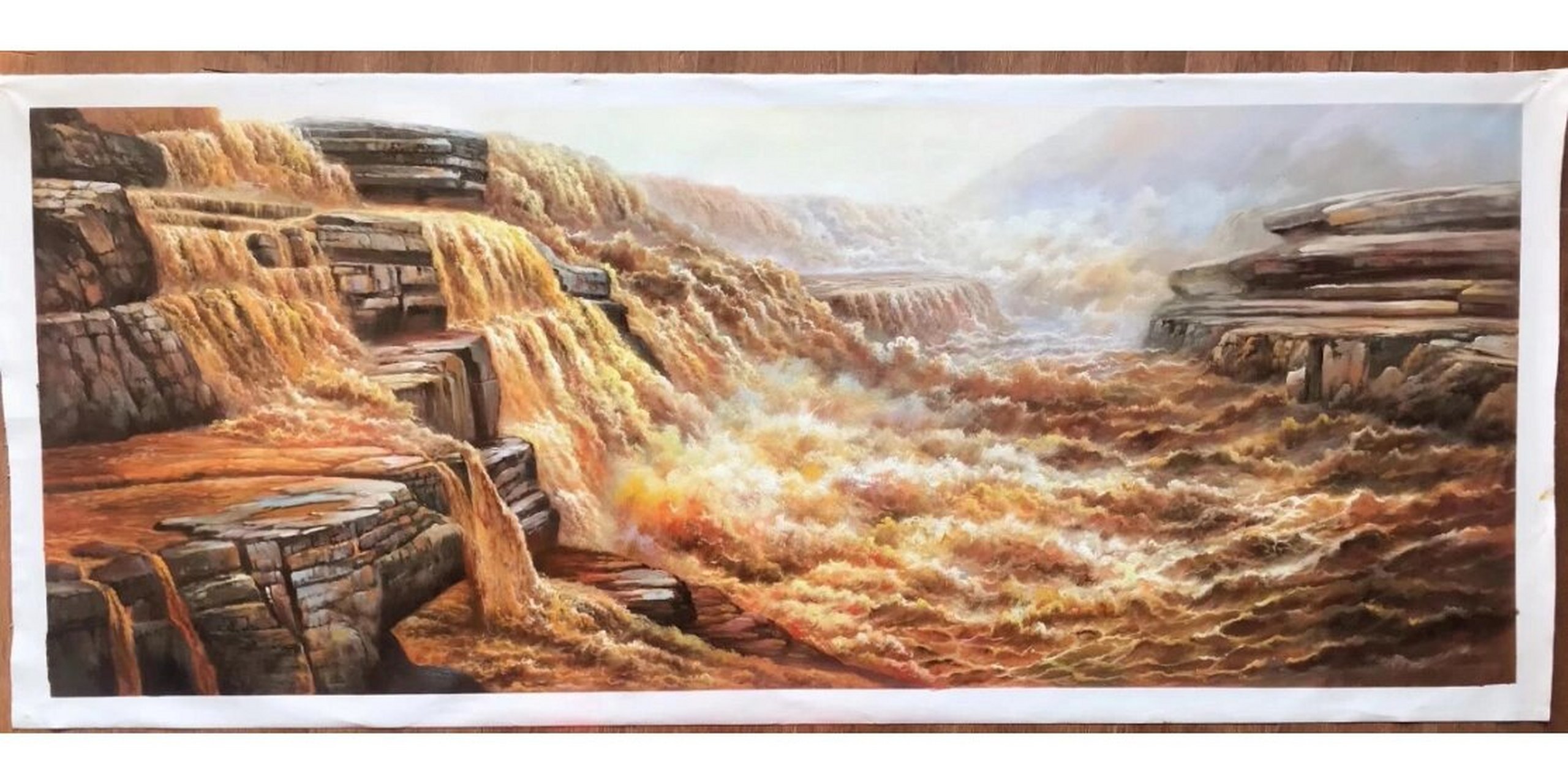 黄河油画 图70x180cm