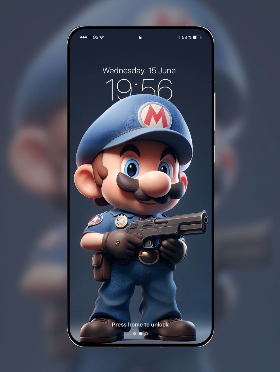 最酷马里奥,锁屏壁纸巨好看!